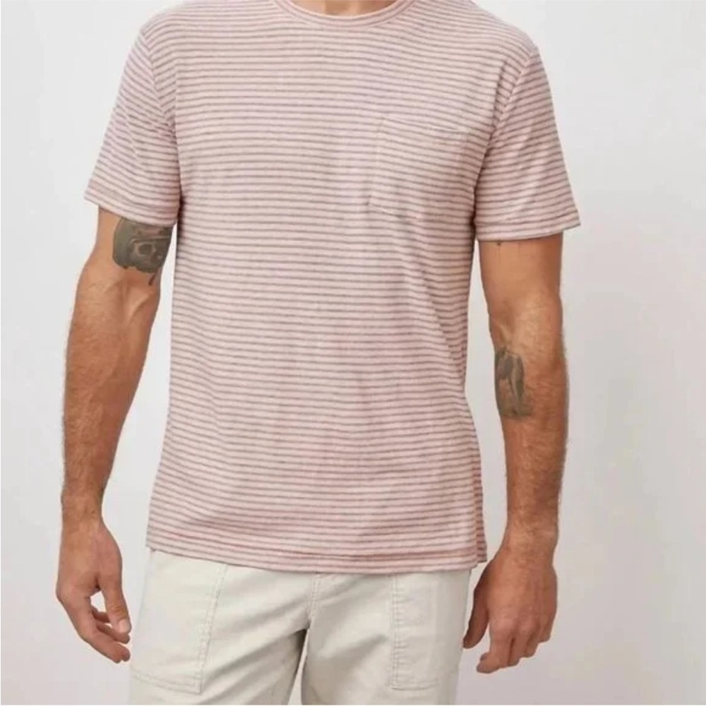 Rails Valencia Shirt In Rose Indigo Stripe Size XL
